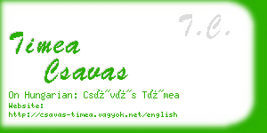 timea csavas business card